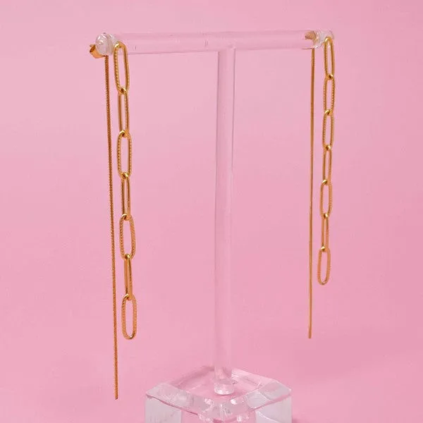 Ellison and Young Double Chain Drop Earrings