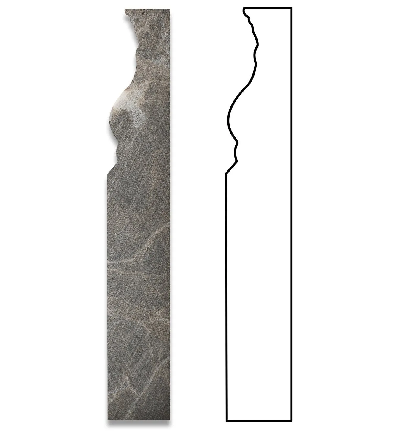 Emperador Dark Marble Polished 5 X 12 Baseboard - Box of 5 pcs.