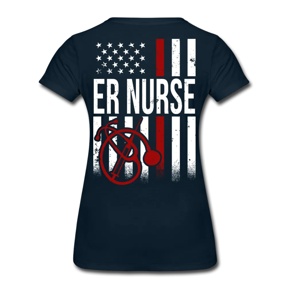 ER Nurse Flag Women’s Premium T-Shirt (CK4202)