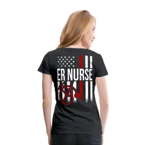 ER Nurse Flag Women’s Premium T-Shirt (CK4202)
