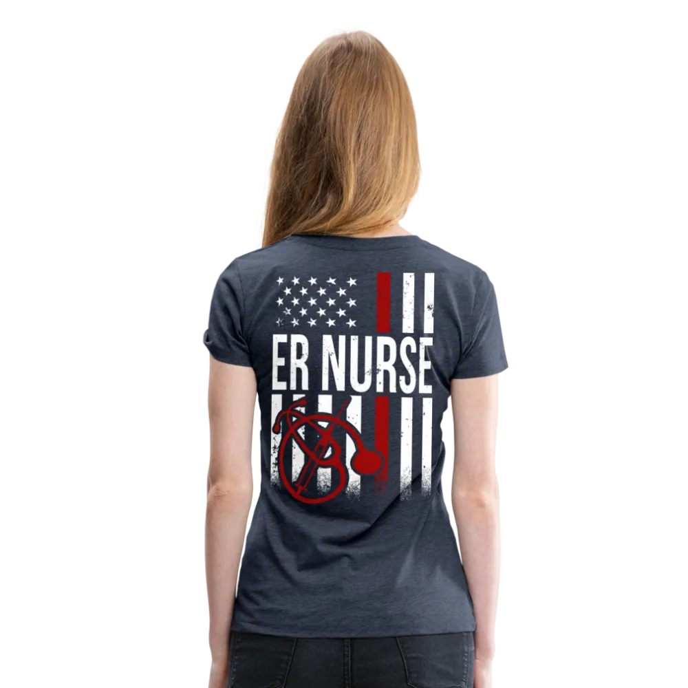 ER Nurse Flag Women’s Premium T-Shirt (CK4202)