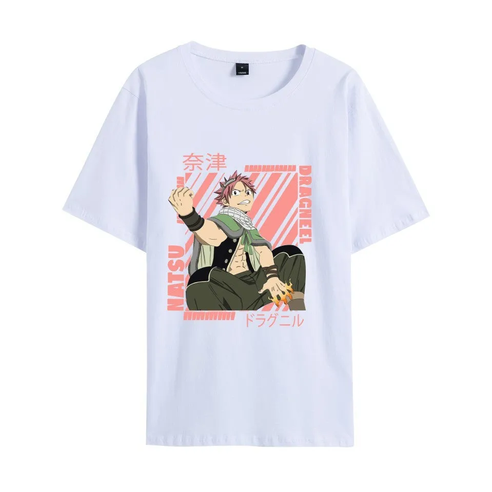Fairy Tail Natsu Dragneel Anime T-shirt (Unisex) round-neck