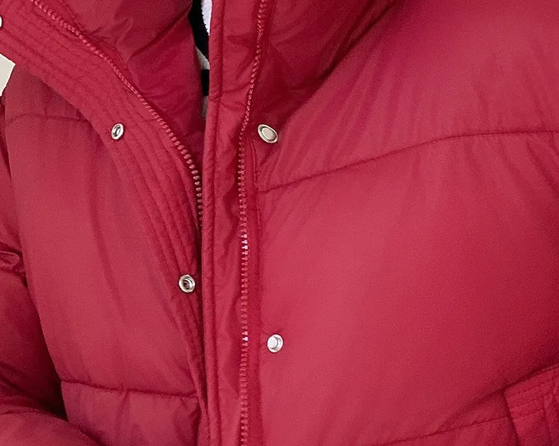 Fashionable Insulated Solid Puffer Jacket with Easy-to-Clean Material