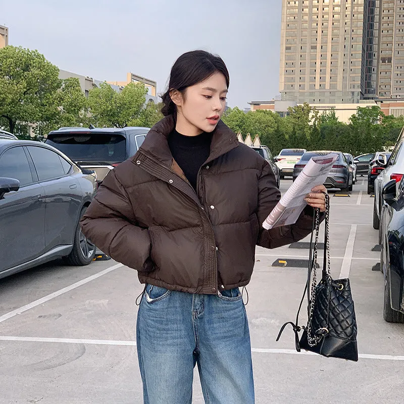 Fashionable Insulated Solid Puffer Jacket with Easy-to-Clean Material