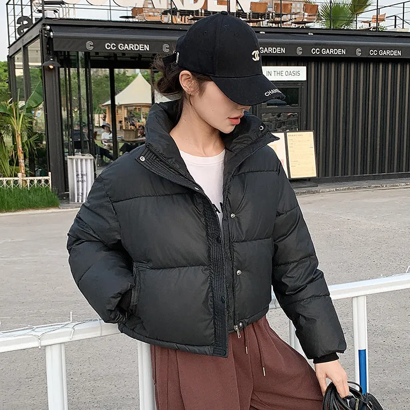 Fashionable Insulated Solid Puffer Jacket with Easy-to-Clean Material