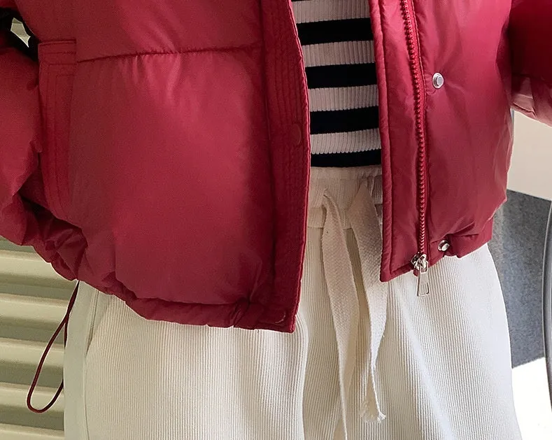 Fashionable Insulated Solid Puffer Jacket with Easy-to-Clean Material