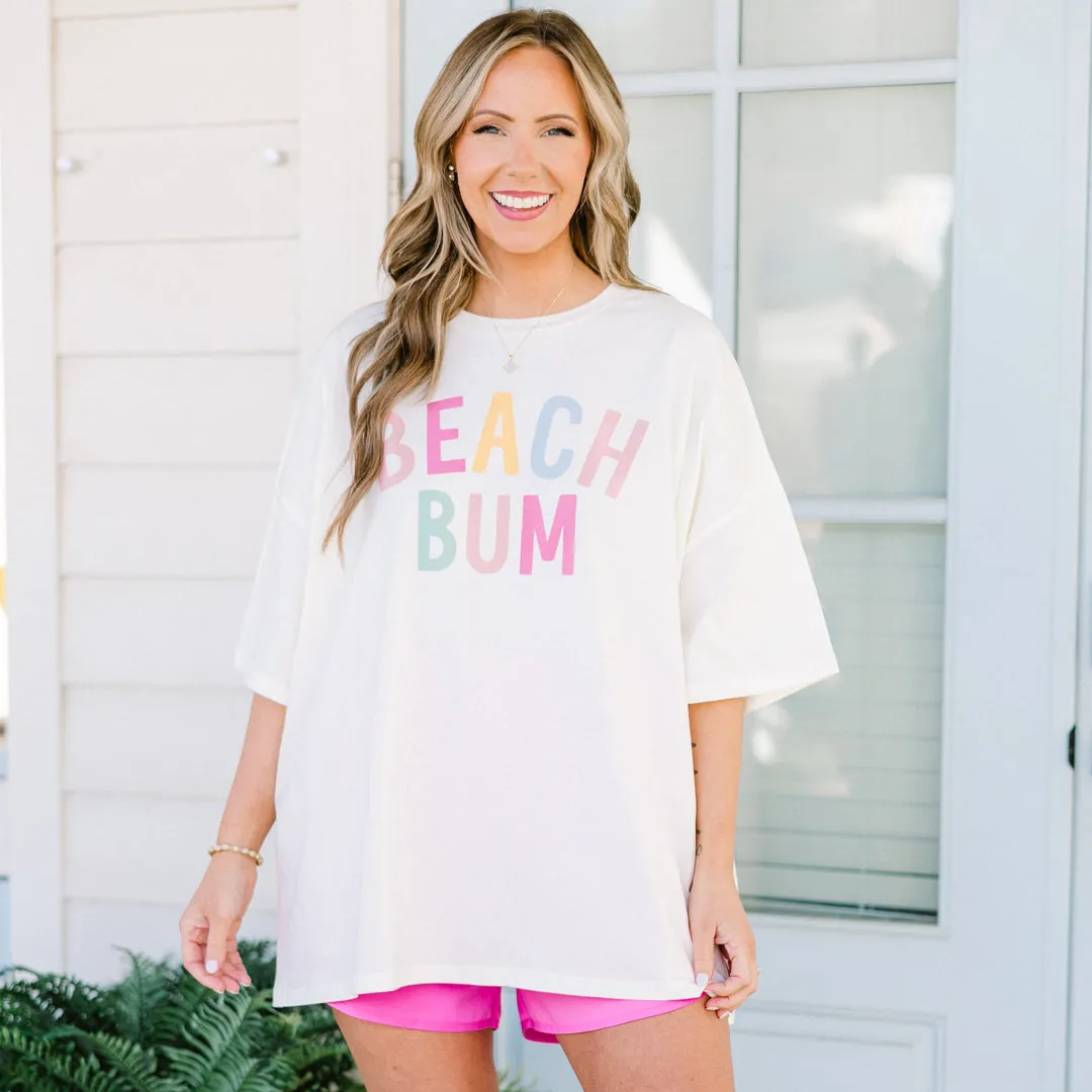 Find Me At The Beach Boyfriend Tee, Ivory