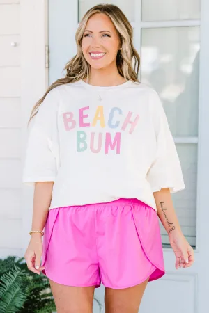 Find Me At The Beach Boyfriend Tee, Ivory