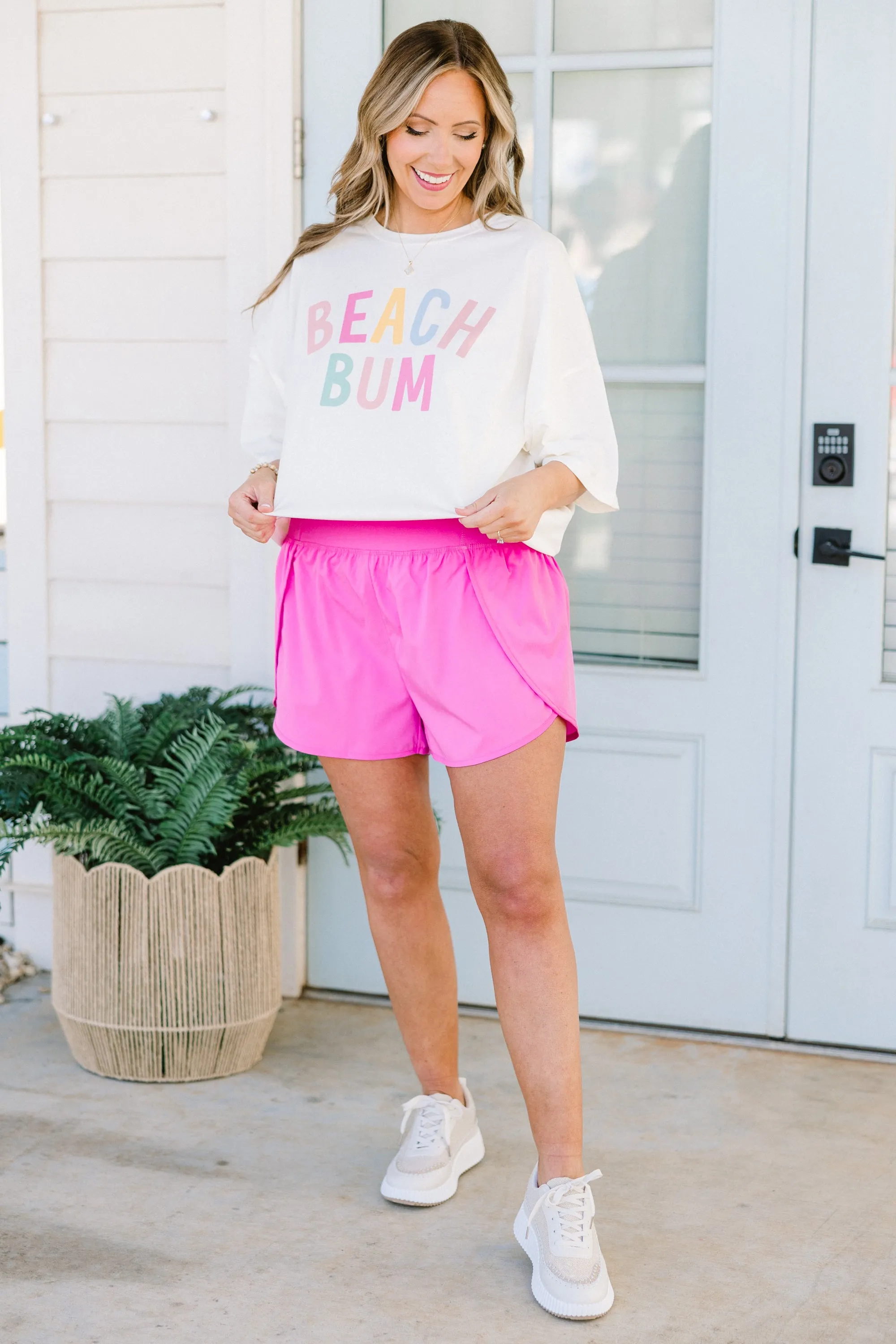 Find Me At The Beach Boyfriend Tee, Ivory