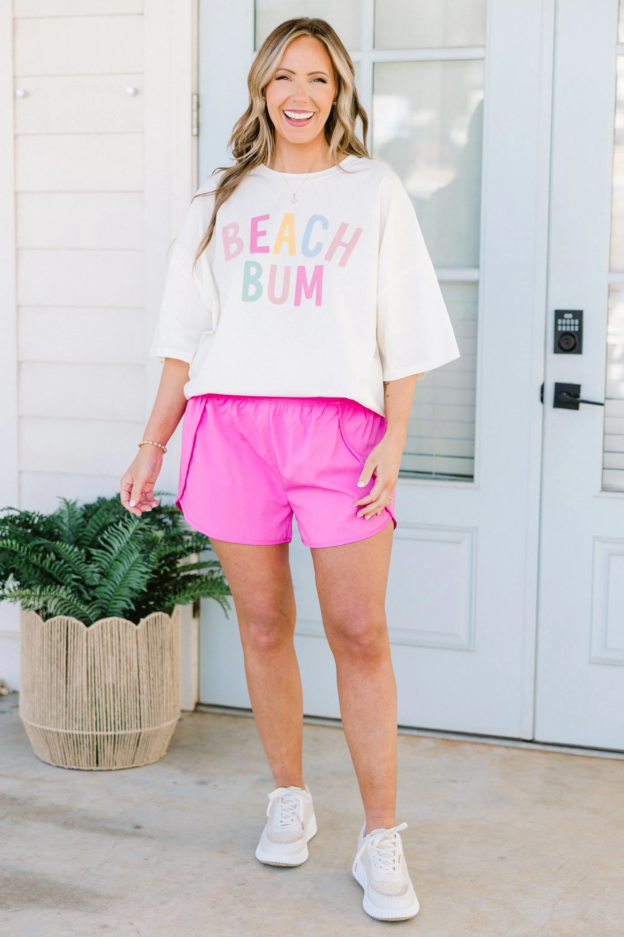 Find Me At The Beach Boyfriend Tee, Ivory