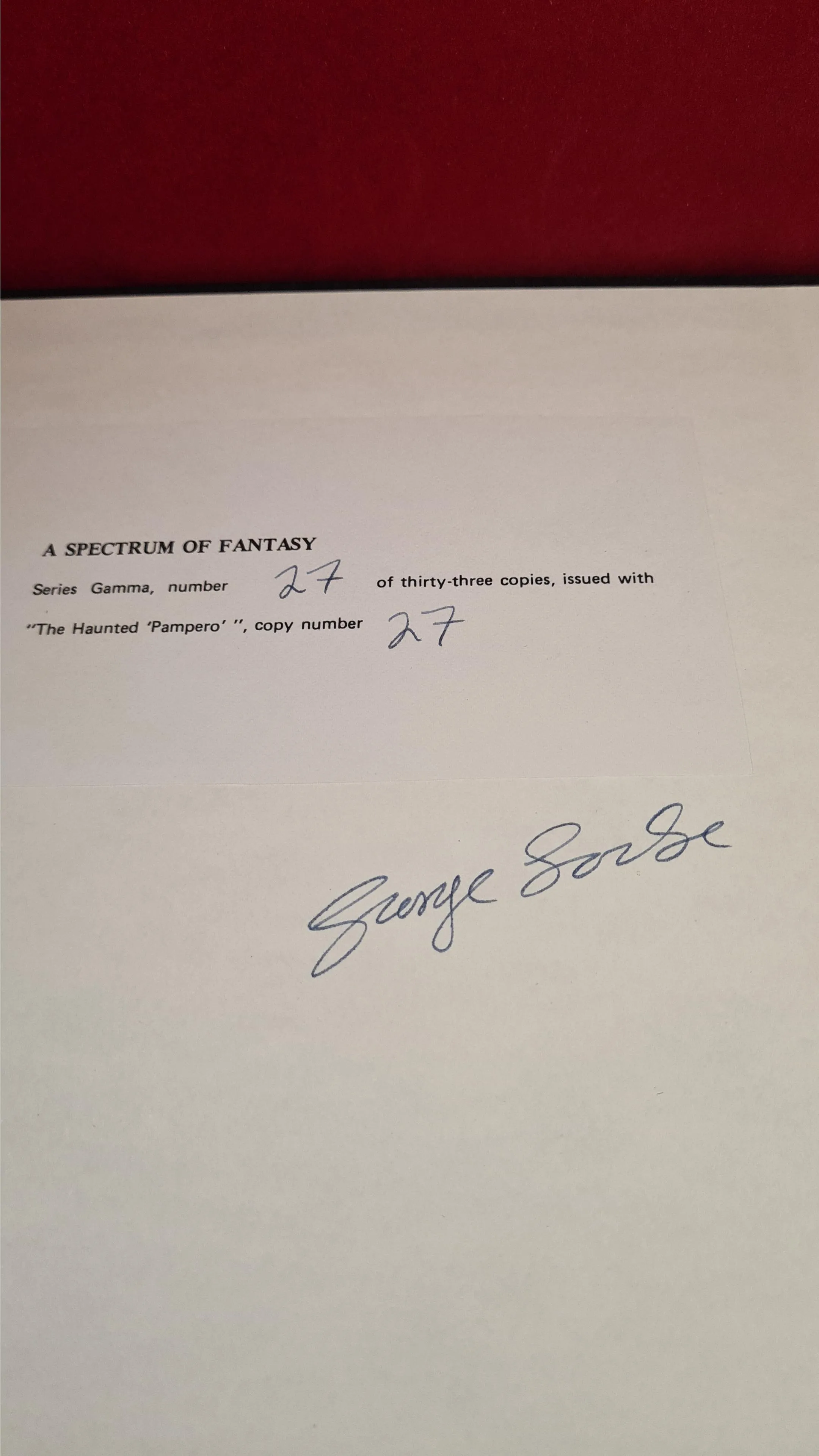 George Locke -A Spectrum of Fantasy Volume 1,2 & 3, 1980, First Editions, Signed, Limited