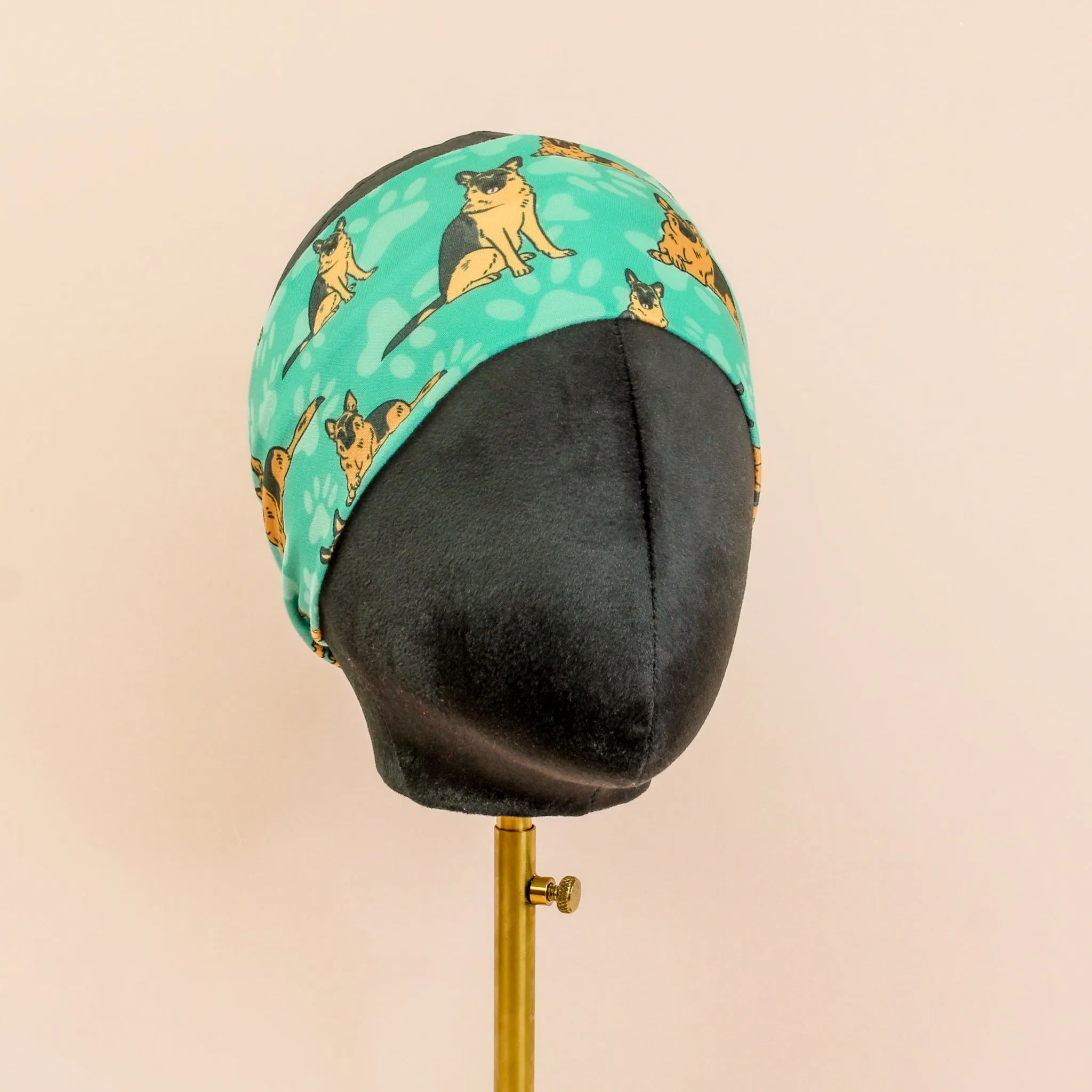 German Shepard Green Stretch Headband