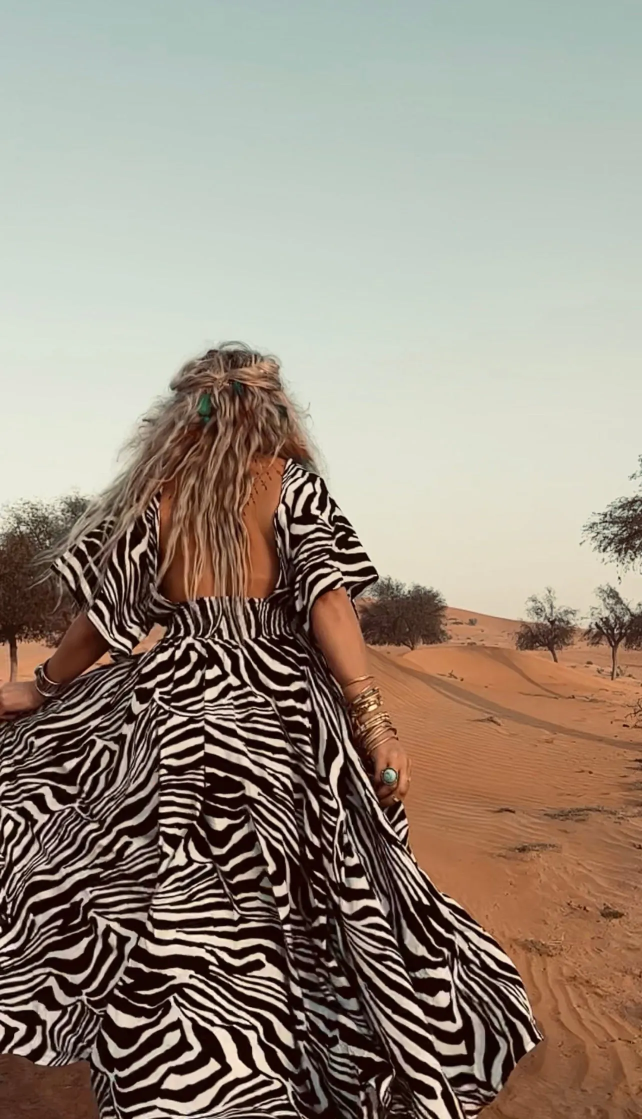 Goddess circle dress in zebra print