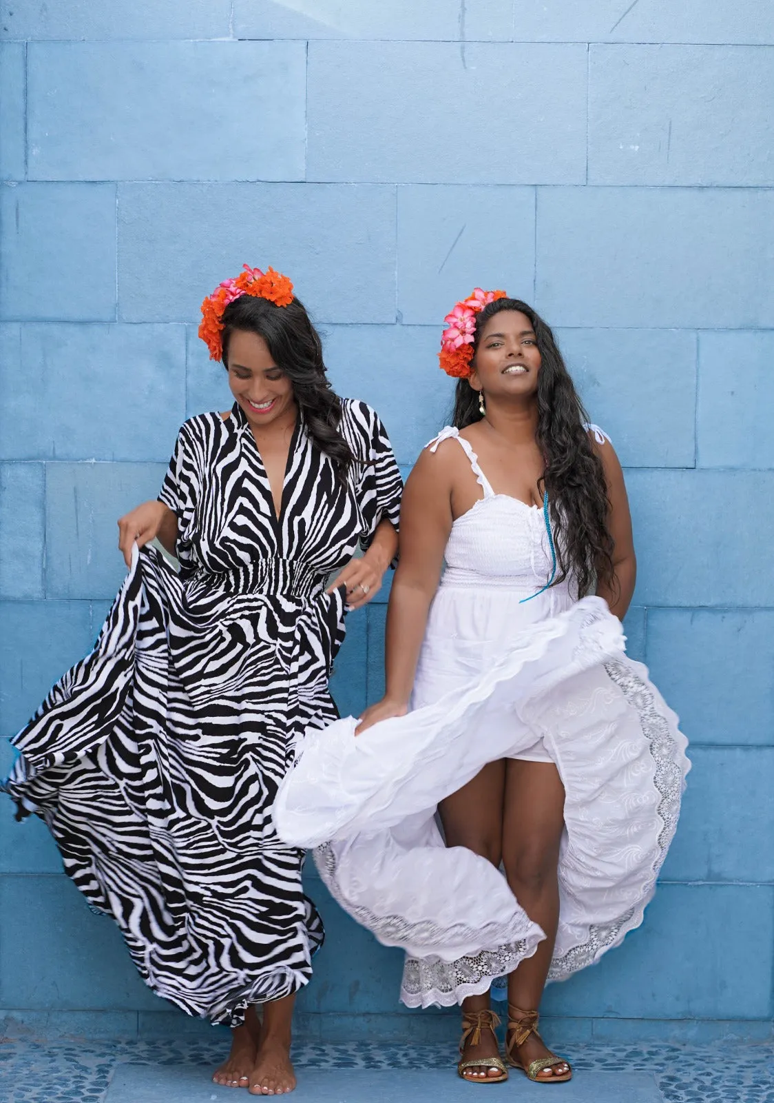 Goddess circle dress in zebra print