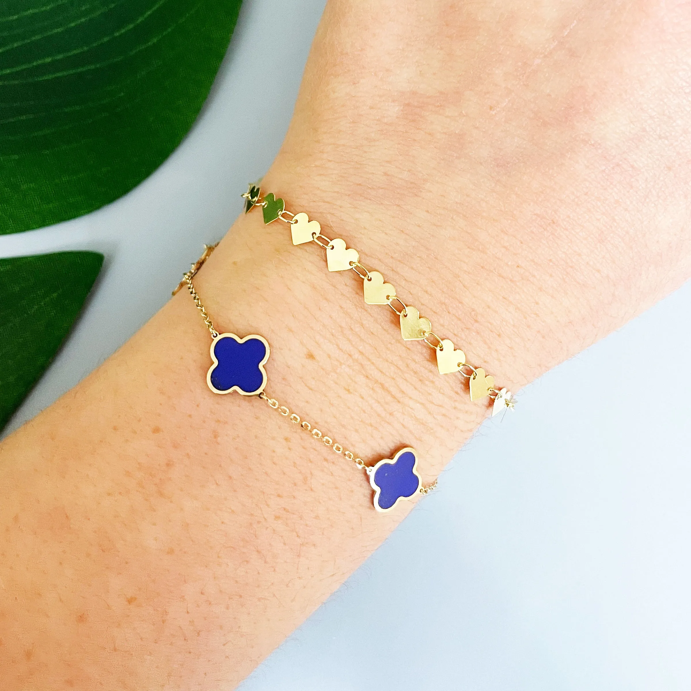 Gold Mirrored Heart Bracelet