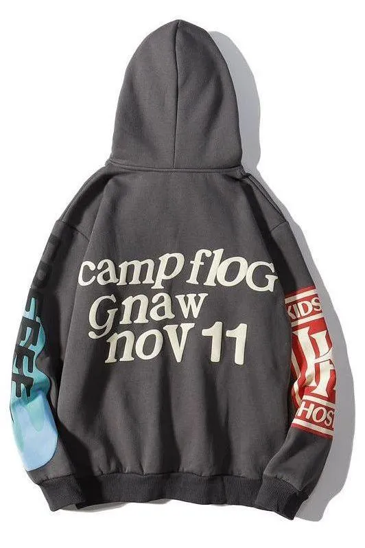 Graffiti Letter Print Hoodie