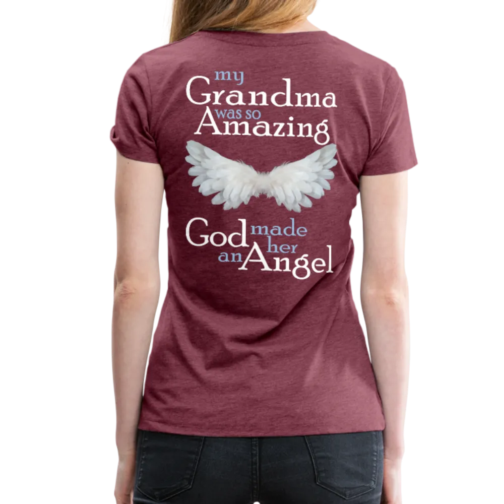 Grandma Amazing Angel Women’s Premium T-Shirt (CK1890W)