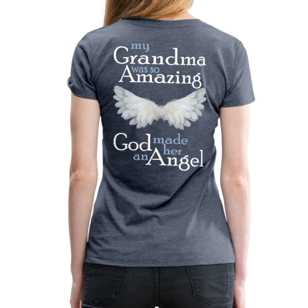 Grandma Amazing Angel Women’s Premium T-Shirt (CK1890W)