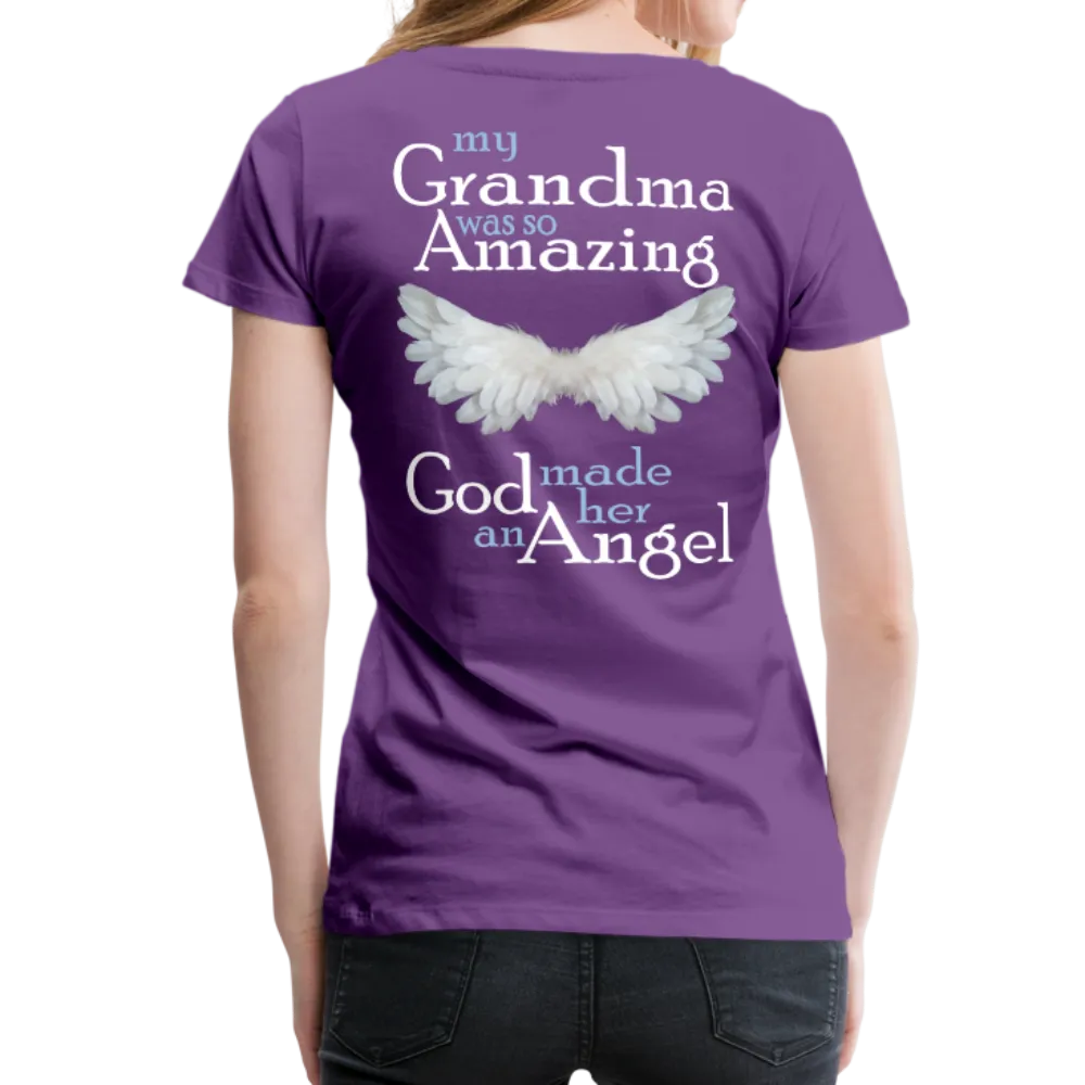 Grandma Amazing Angel Women’s Premium T-Shirt (CK1890W)