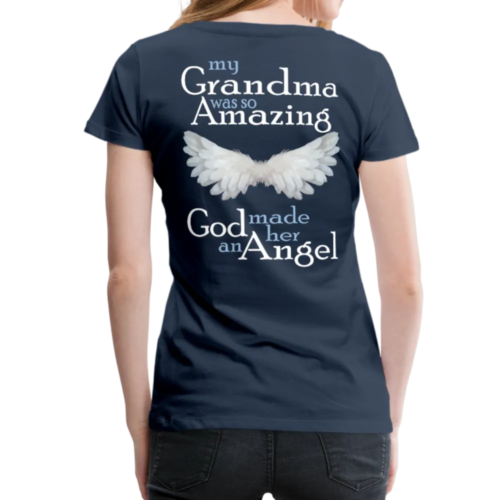 Grandma Amazing Angel Women’s Premium T-Shirt (CK1890W)