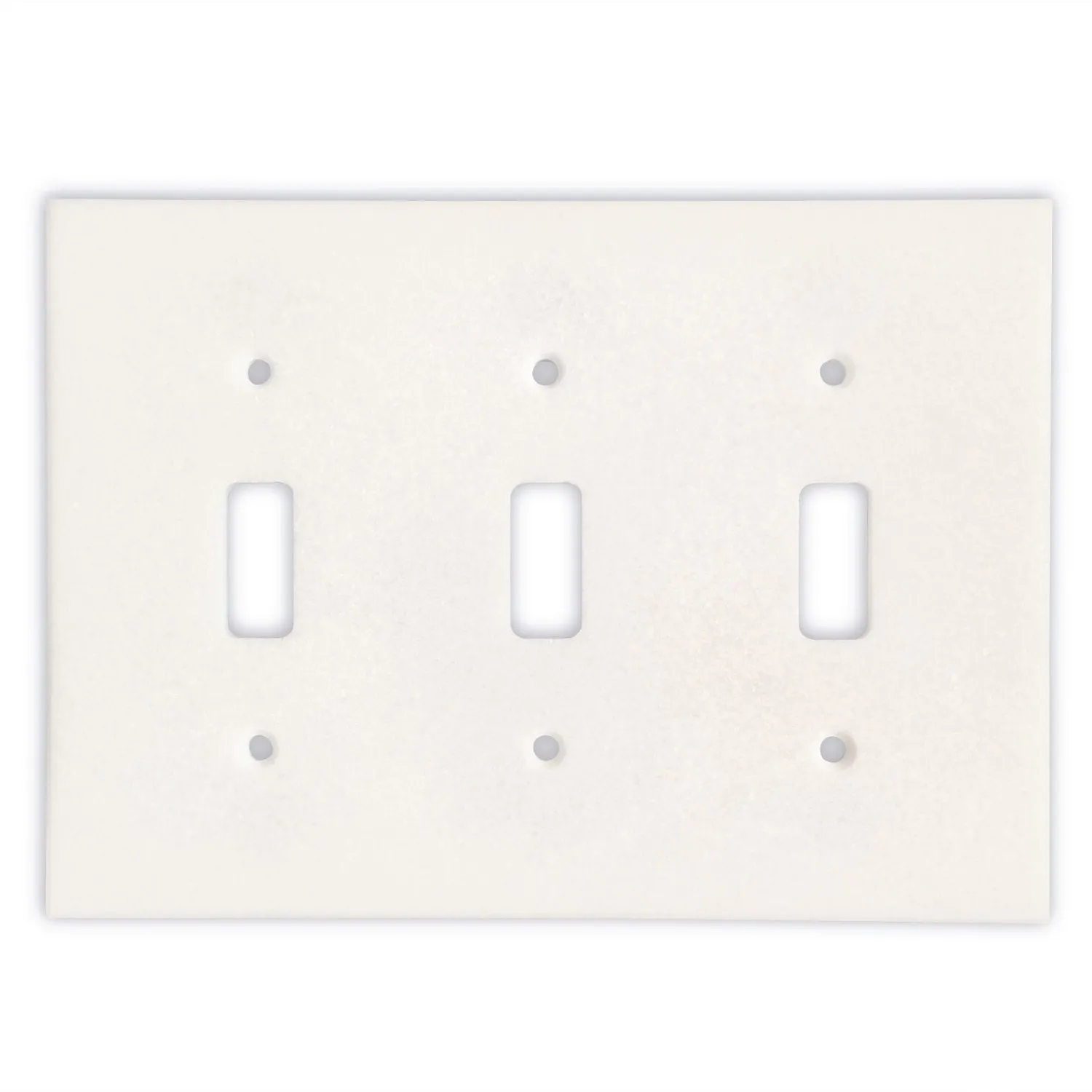 Greek Thassos White Marble Switch Plate Cover, Polished-3 TOGGLE