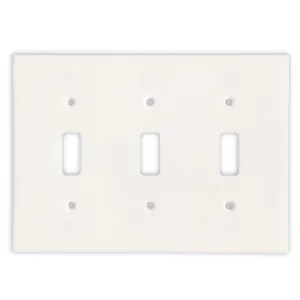 Greek Thassos White Marble Switch Plate Cover, Polished-3 TOGGLE