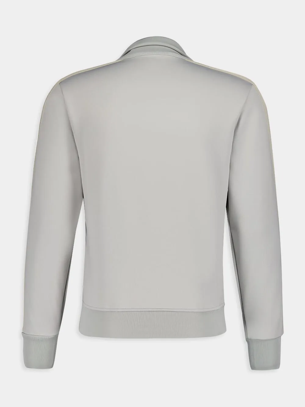Grey Monogram Zip Track Jacket
