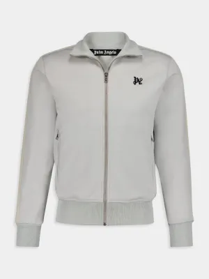 Grey Monogram Zip Track Jacket