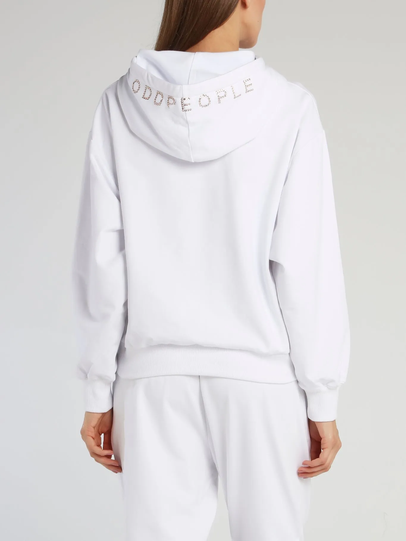 Gwen White Studded Hoodie