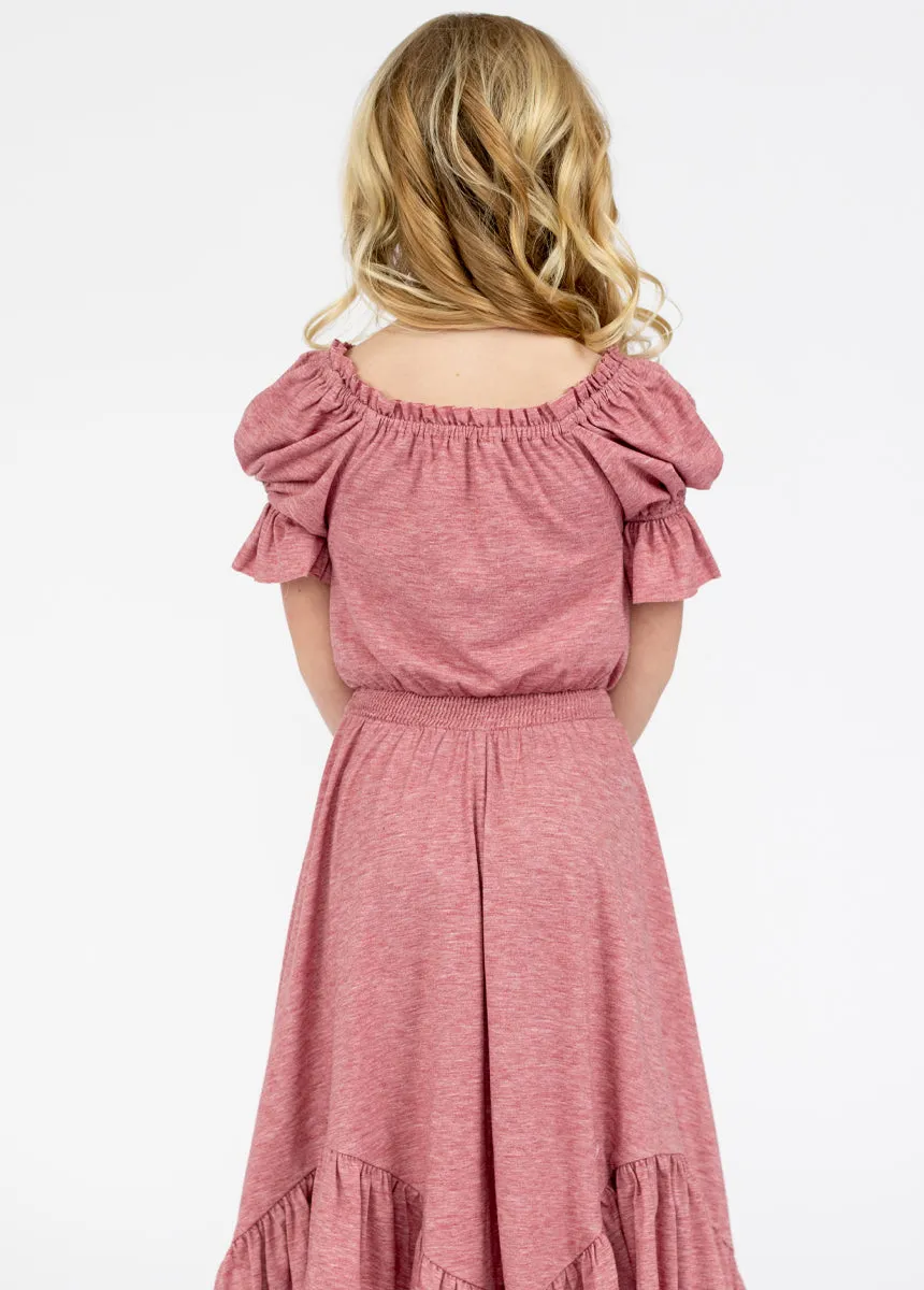 Gwenola Dress in Heather Rose