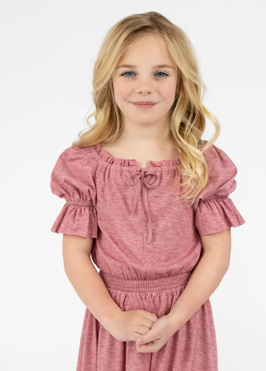 Gwenola Dress in Heather Rose