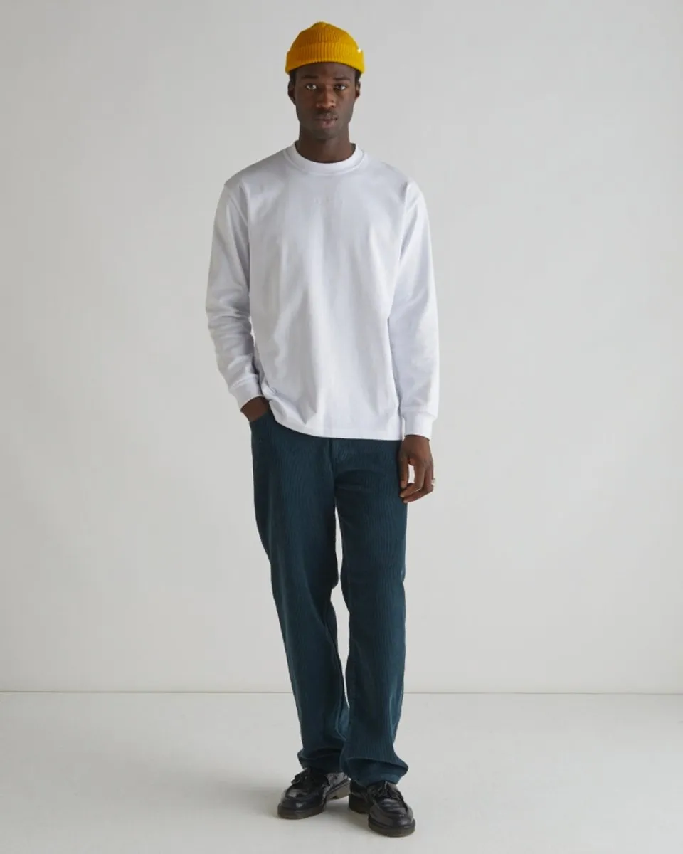Hanes Base L/S Tee - White