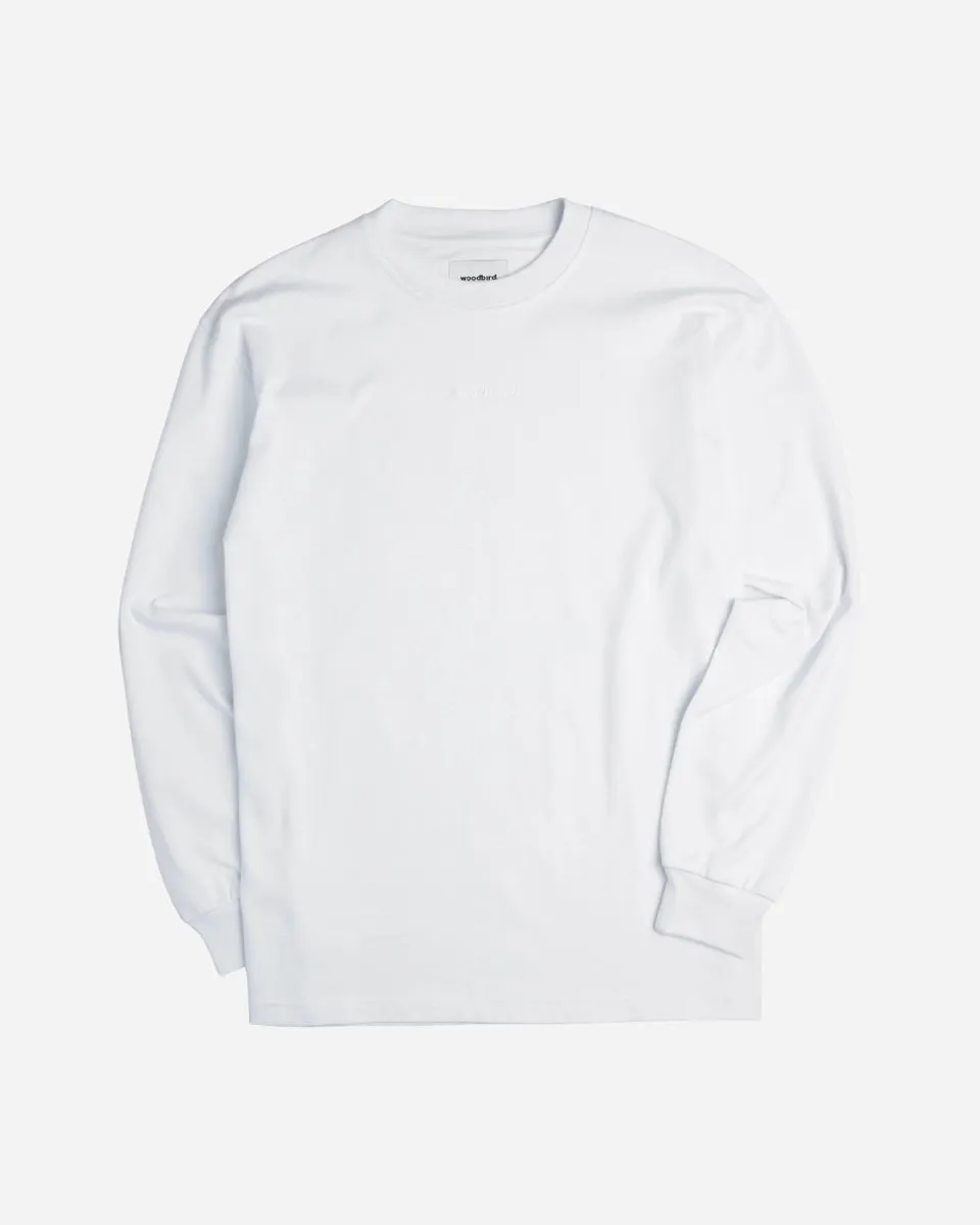 Hanes Base L/S Tee - White