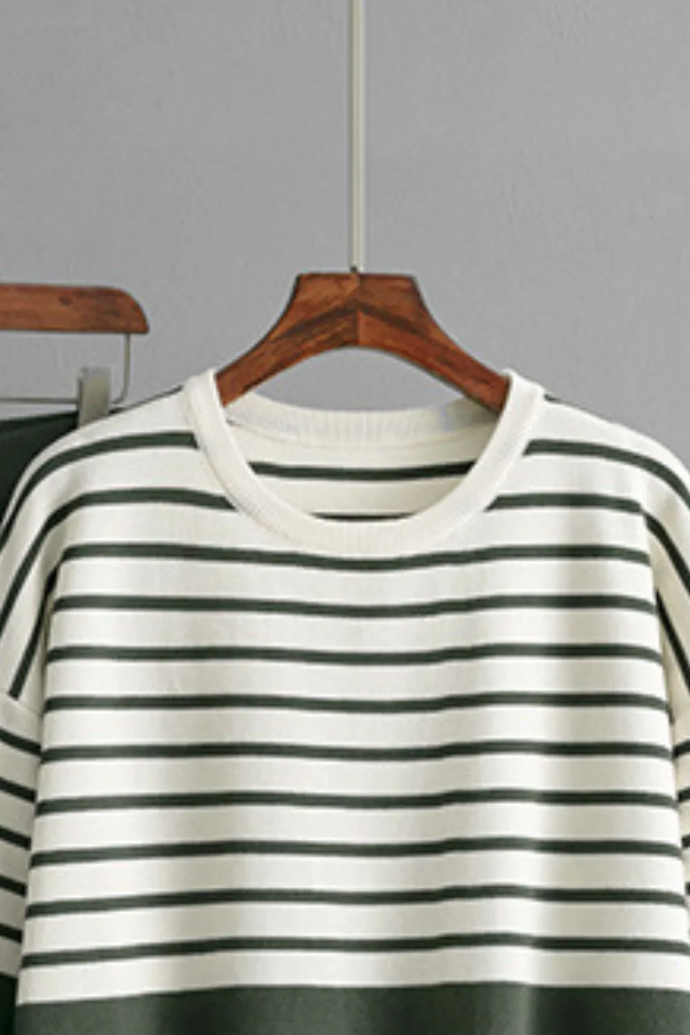 Hazel Blues® |  Basic Bae Striped Round Neck Long Sleeve Top and Pants Sweater Set