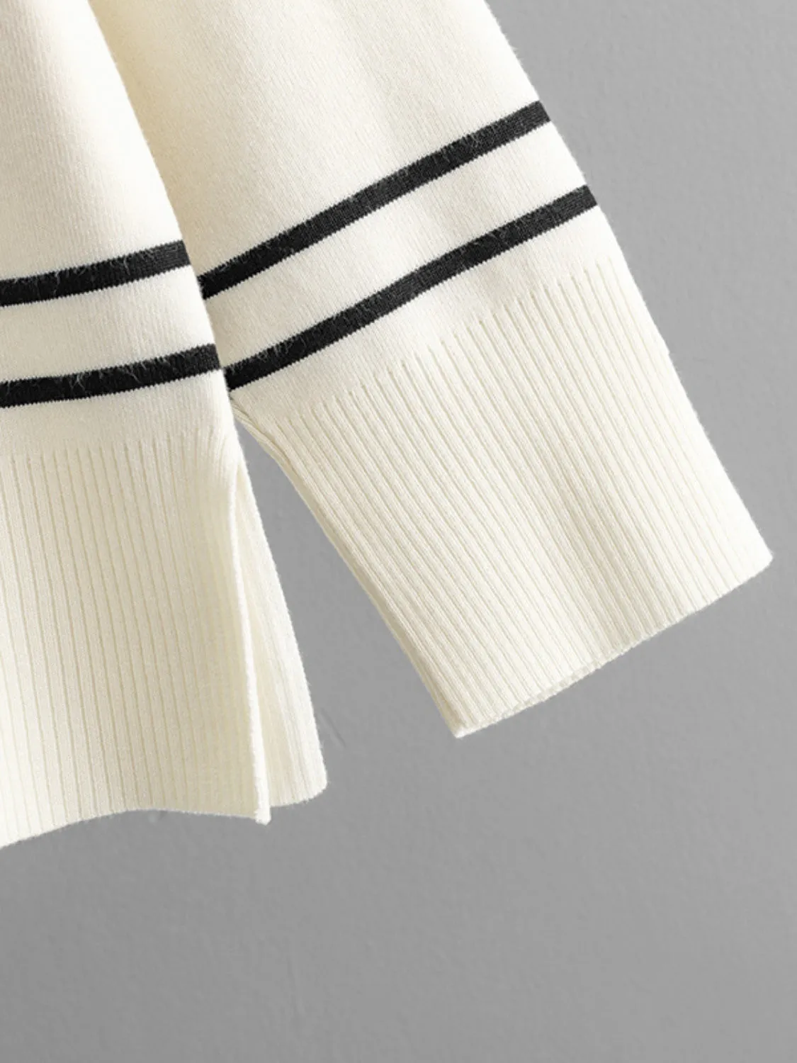 Hazel Blues® |  Basic Bae Striped Round Neck Long Sleeve Top and Pants Sweater Set