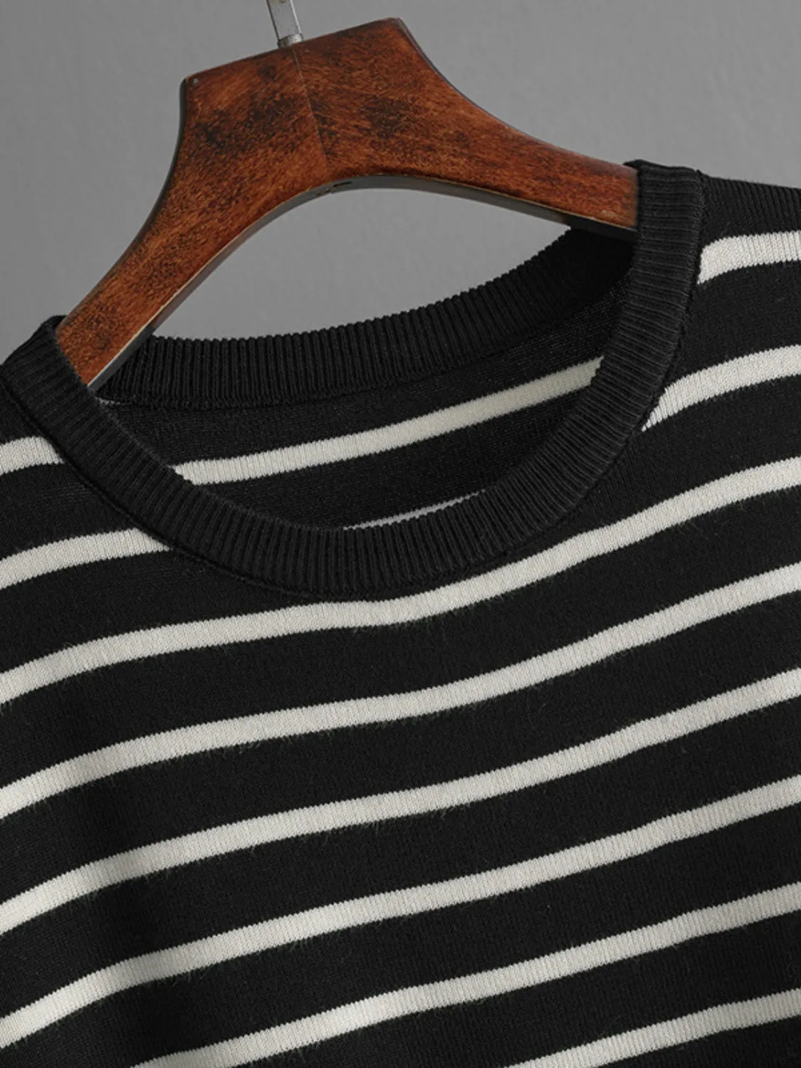 Hazel Blues® |  Basic Bae Striped Round Neck Long Sleeve Top and Pants Sweater Set