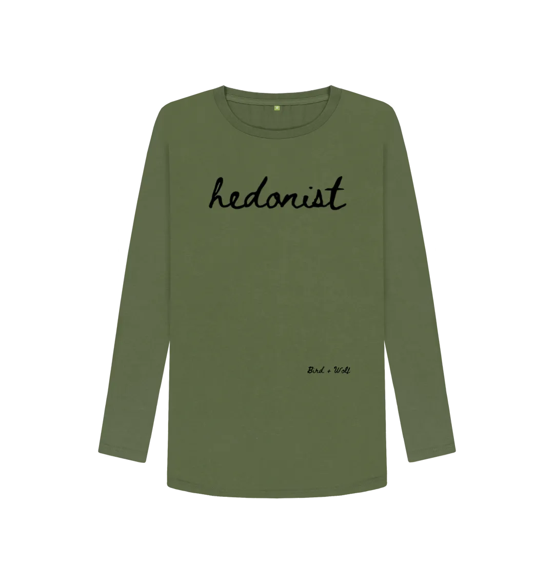Hedonist Long Sleeve Tee (Italics)