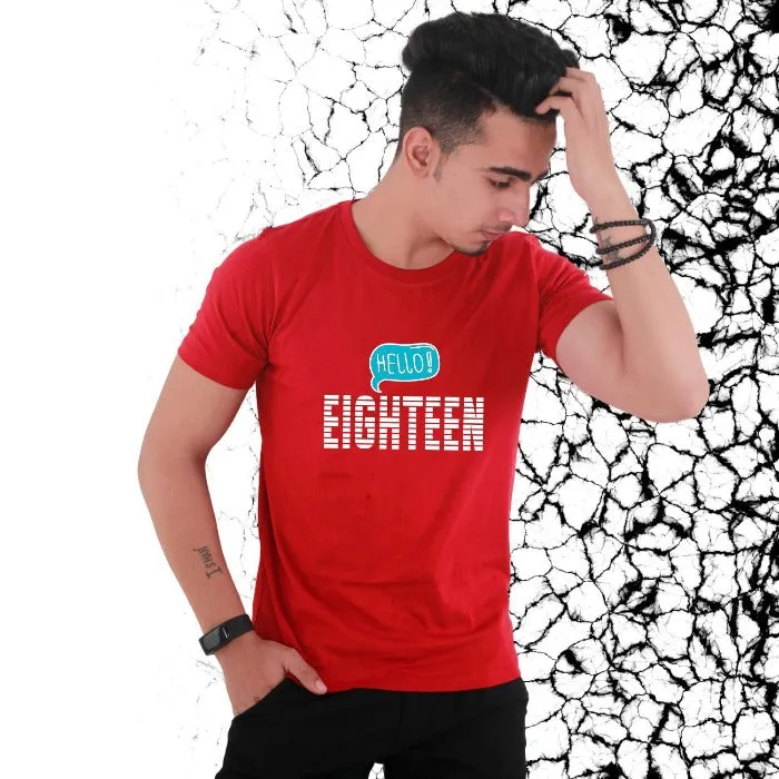 Hello Eighteen - 18th Birthday T-Shirt for Boys