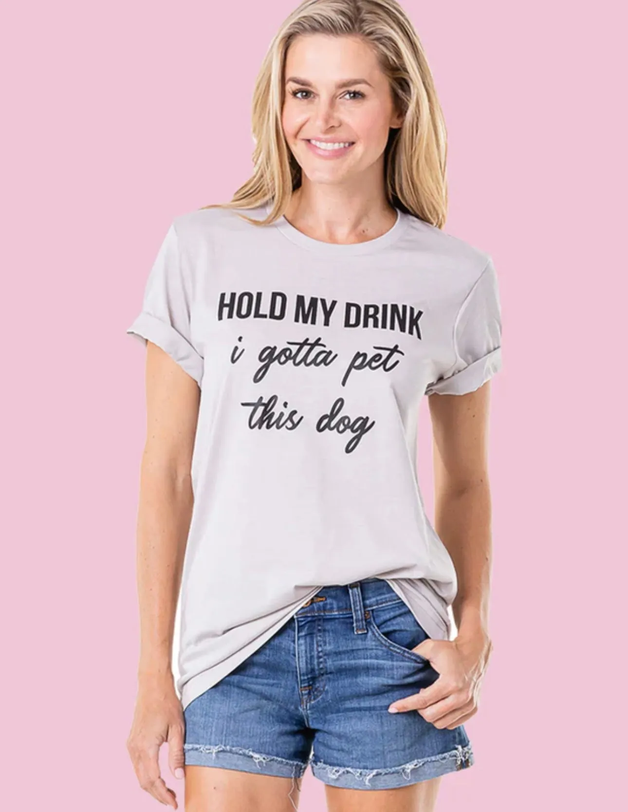 Hold my drink I gotta pet this dog Tees Dog tshirts 3 colors S - 2XL