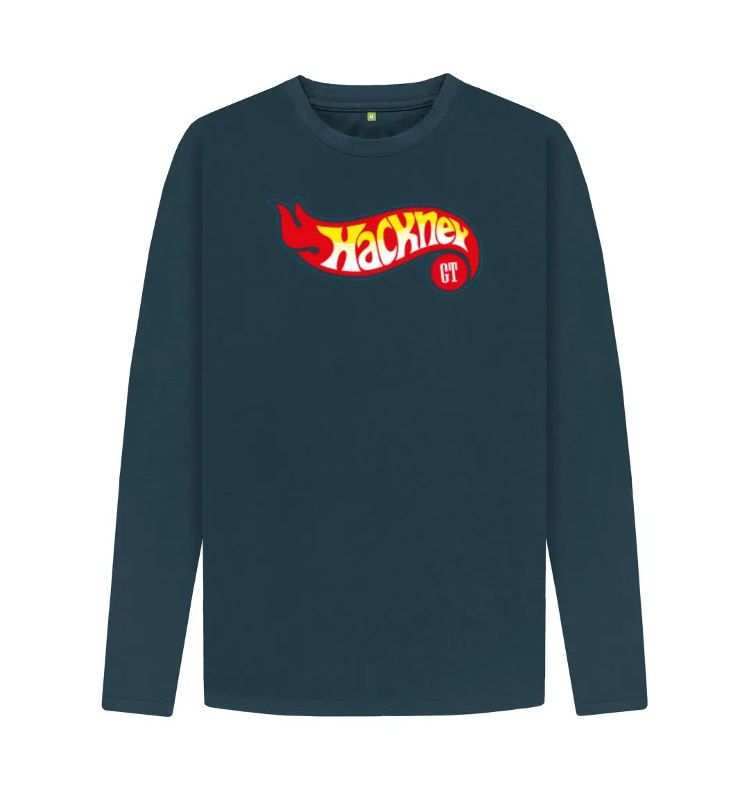 Hotwheeling Organic Long Sleeved T-shirt, White, Black, Grey, Denim Blue