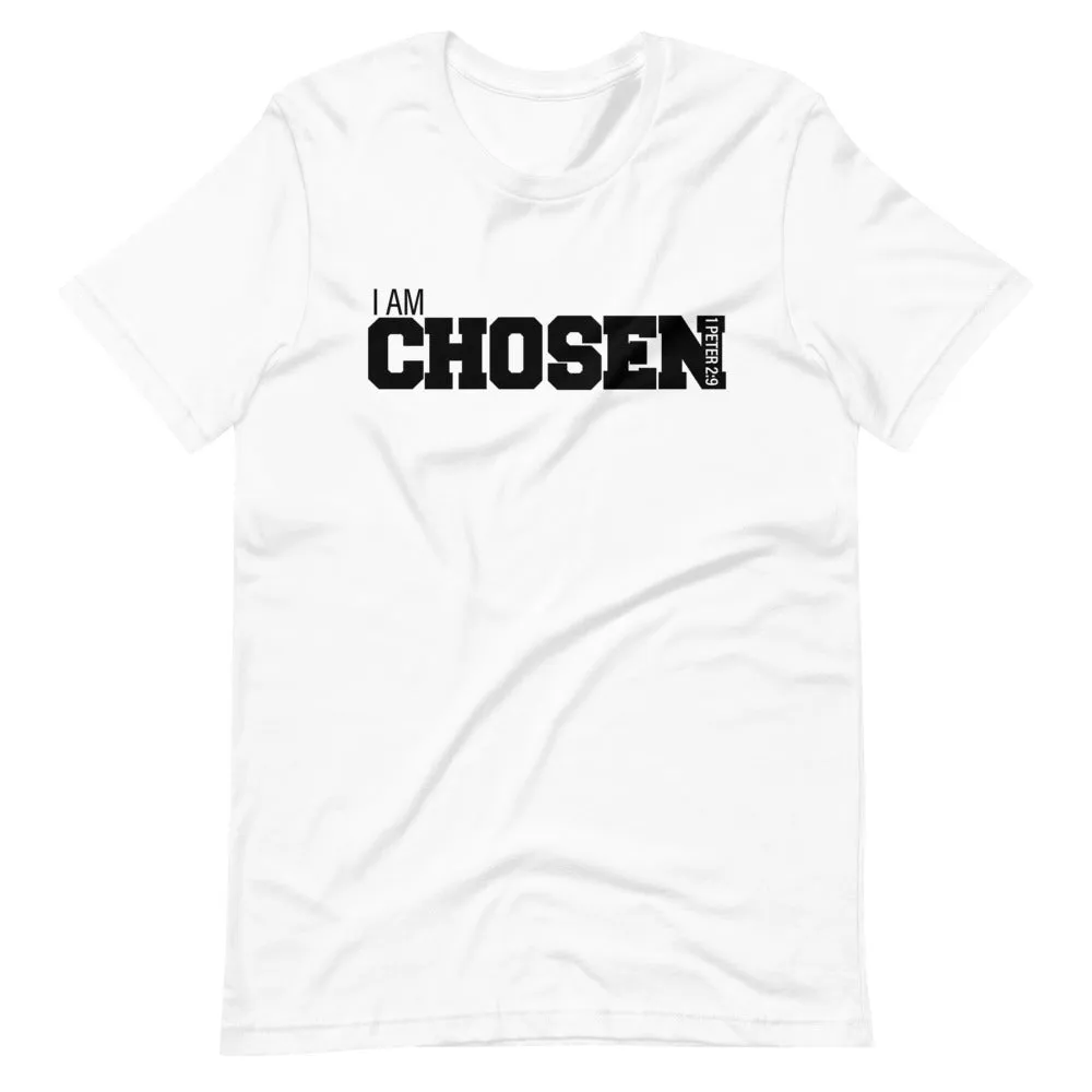 I AM Chosen (White/ Black Short-Sleeve T-Shirt)