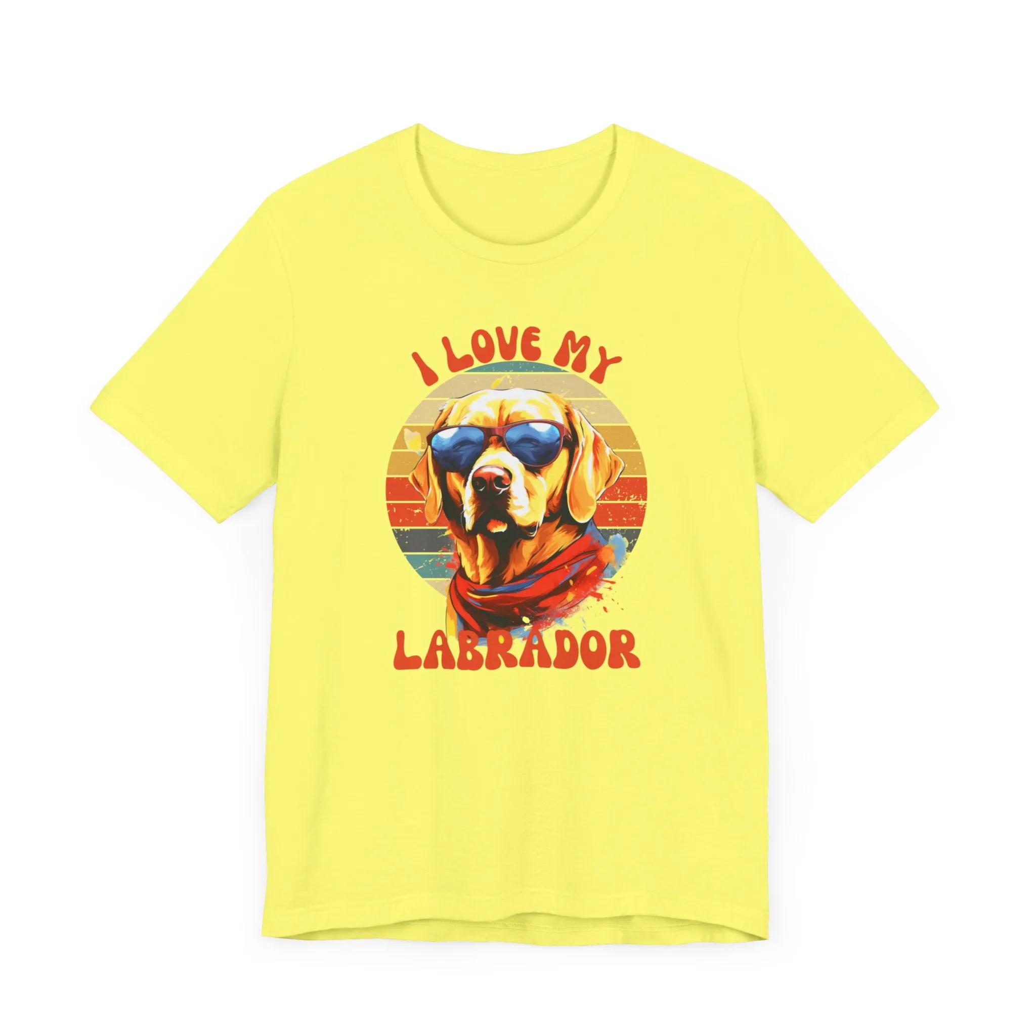 I Love my Labrador T-Shirt | Retro Dog Tee |  Bella Canvas 3001 Unisex | Short Sleeve Tshirt