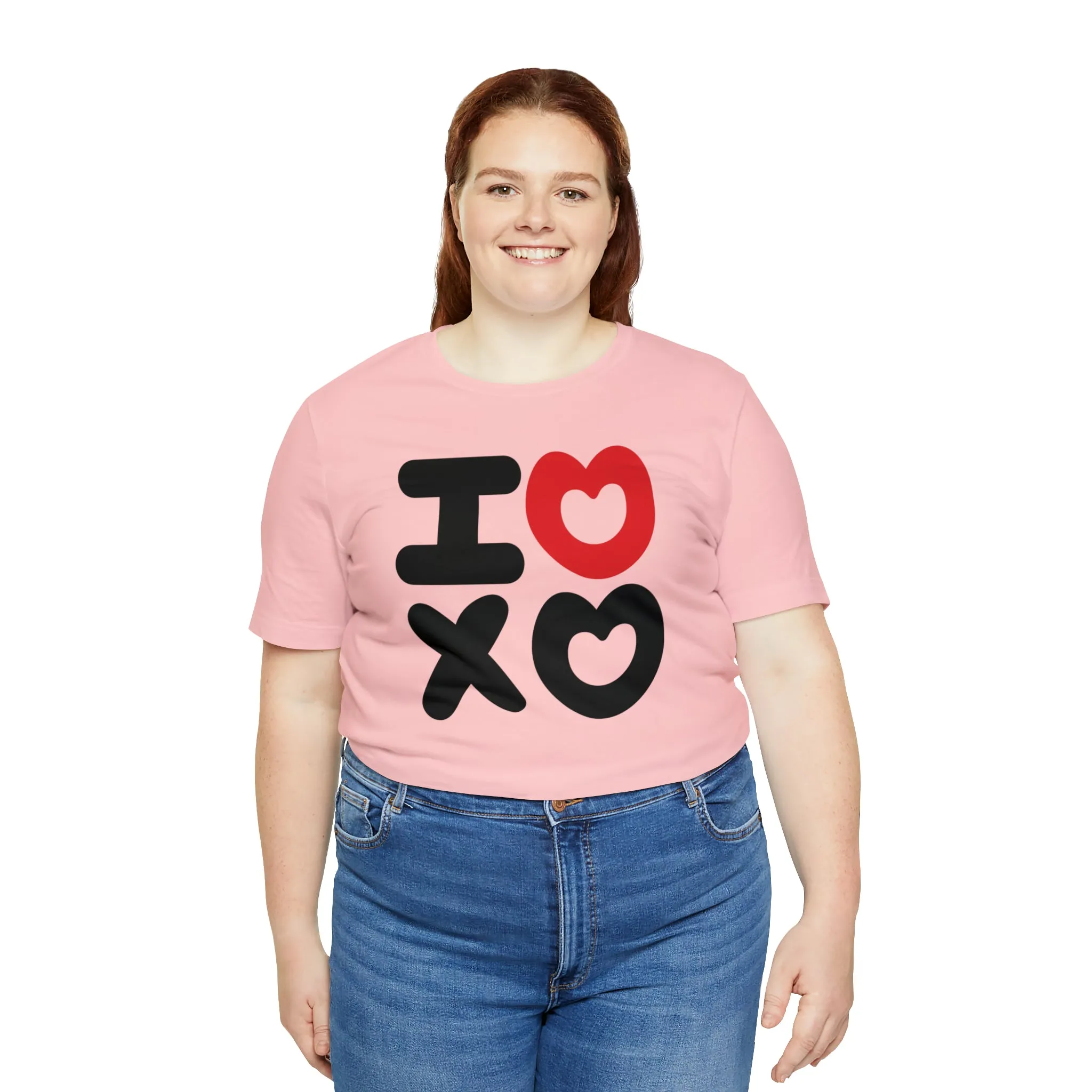 I Love XO Happy Valentine's Day T-Shirt | Sweetheart Love Tee |  Bella Canvas 3001 Unisex |  I Love You Short Sleeve Tshirt