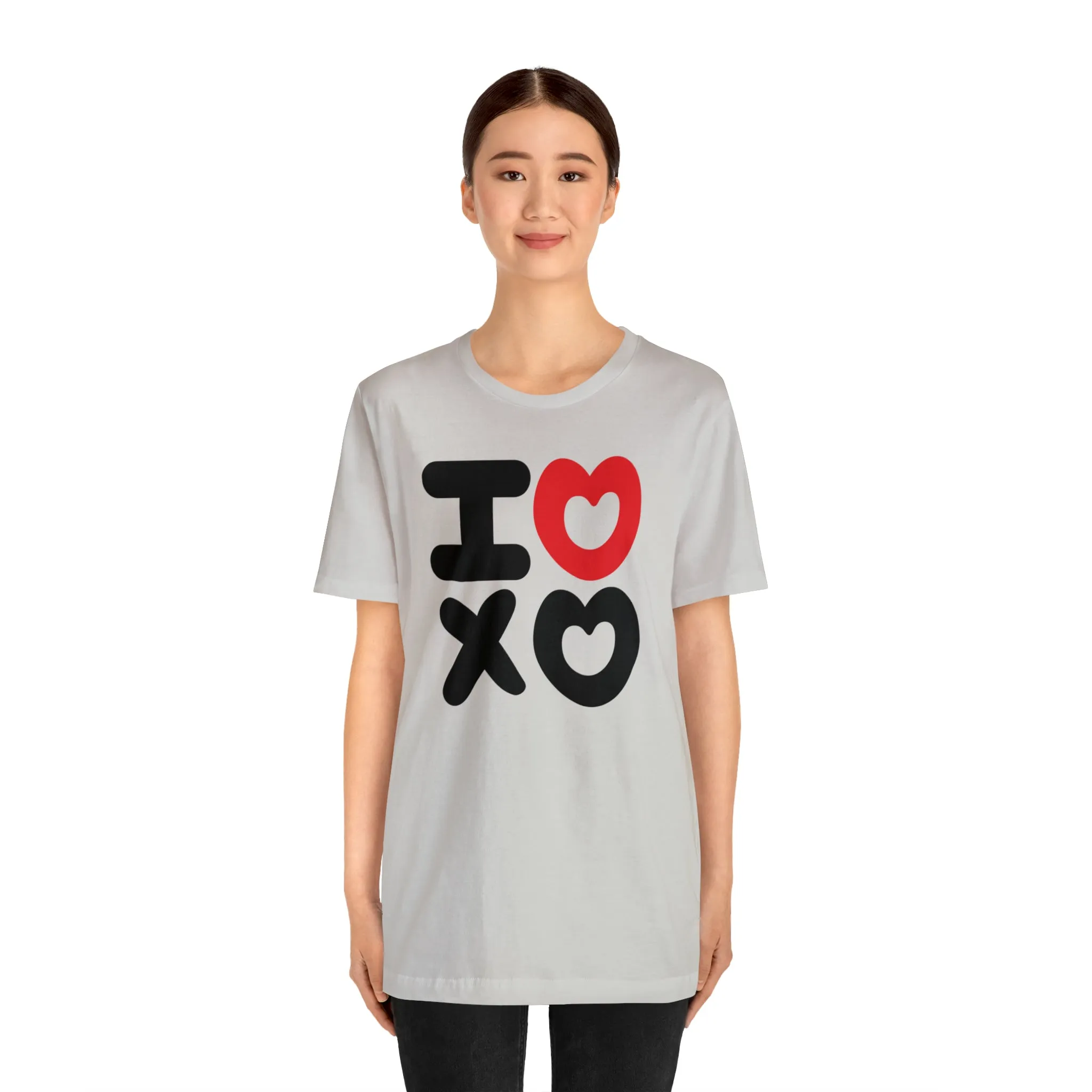 I Love XO Happy Valentine's Day T-Shirt | Sweetheart Love Tee |  Bella Canvas 3001 Unisex |  I Love You Short Sleeve Tshirt