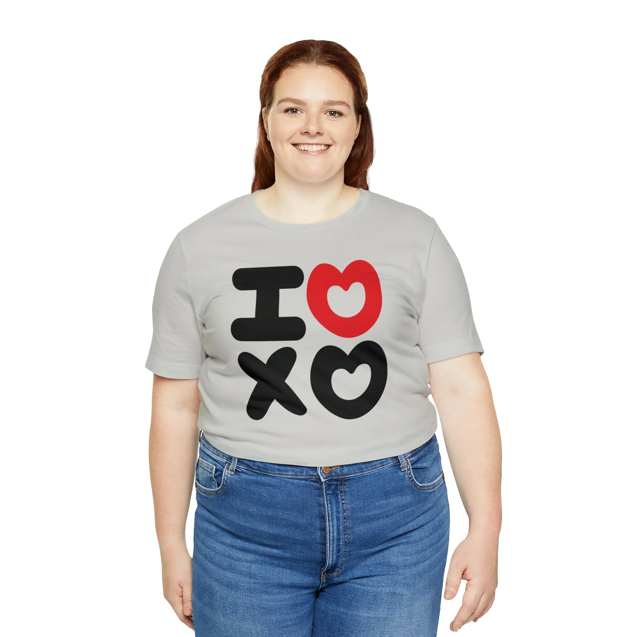 I Love XO Happy Valentine's Day T-Shirt | Sweetheart Love Tee |  Bella Canvas 3001 Unisex |  I Love You Short Sleeve Tshirt