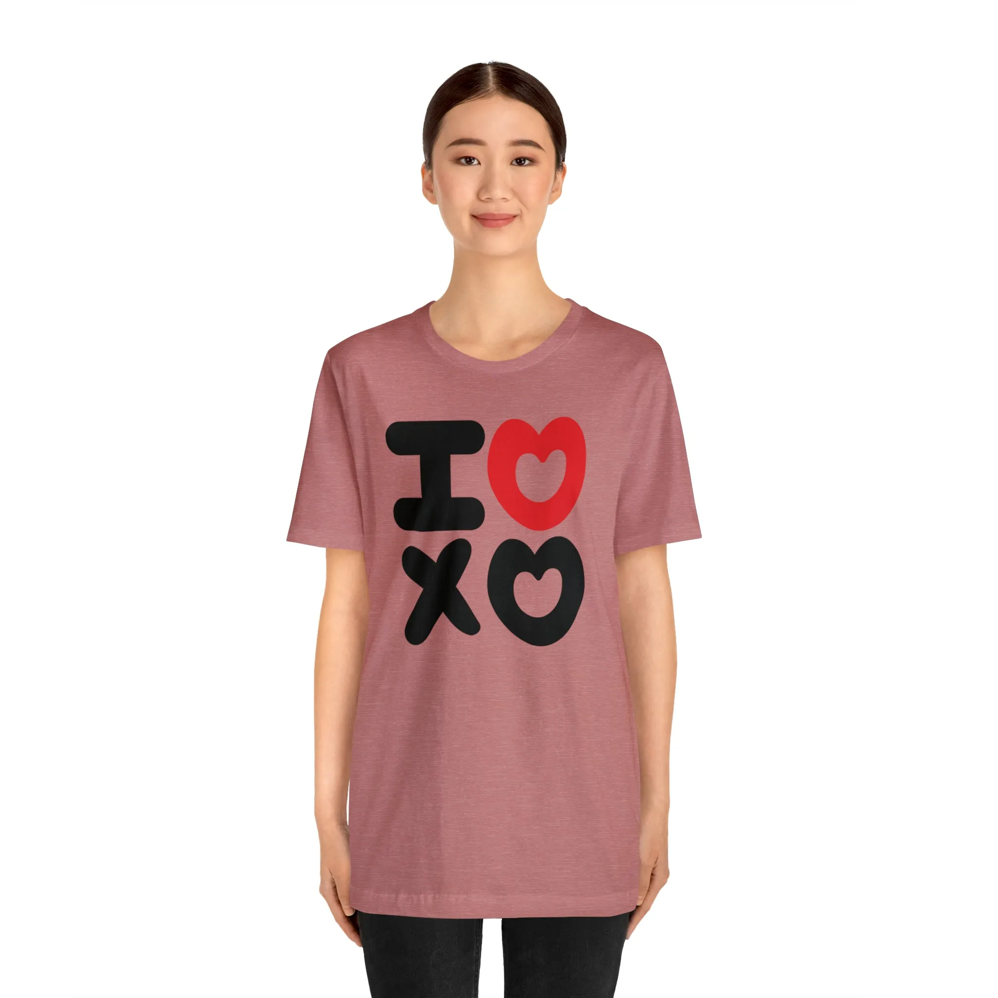 I Love XO Happy Valentine's Day T-Shirt | Sweetheart Love Tee |  Bella Canvas 3001 Unisex |  I Love You Short Sleeve Tshirt