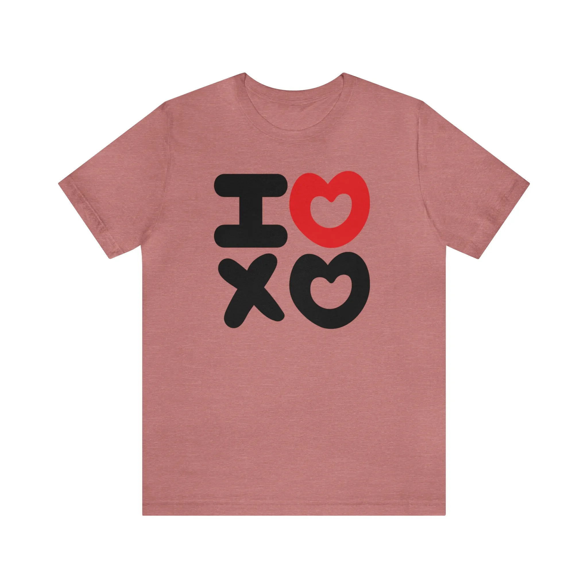 I Love XO Happy Valentine's Day T-Shirt | Sweetheart Love Tee |  Bella Canvas 3001 Unisex |  I Love You Short Sleeve Tshirt