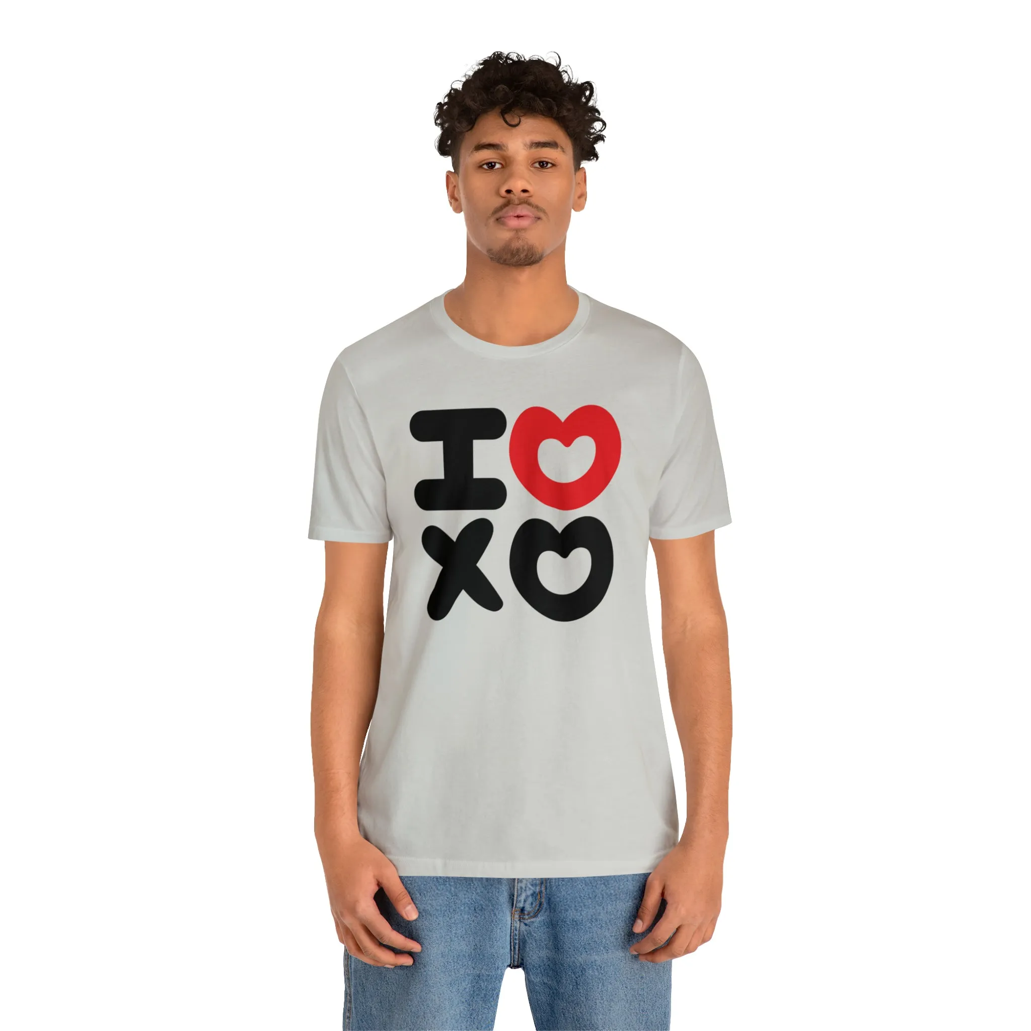 I Love XO Happy Valentine's Day T-Shirt | Sweetheart Love Tee |  Bella Canvas 3001 Unisex |  I Love You Short Sleeve Tshirt