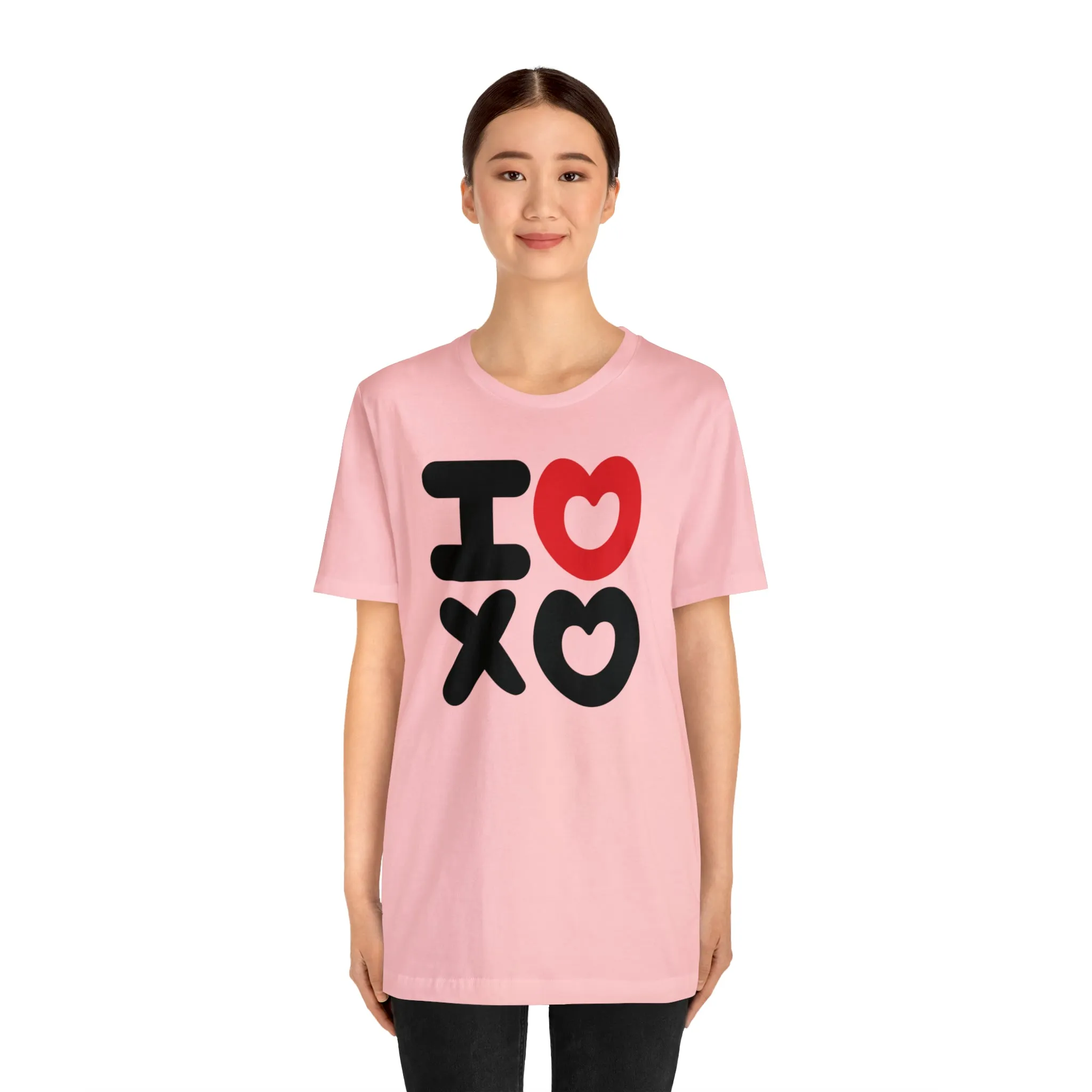 I Love XO Happy Valentine's Day T-Shirt | Sweetheart Love Tee |  Bella Canvas 3001 Unisex |  I Love You Short Sleeve Tshirt