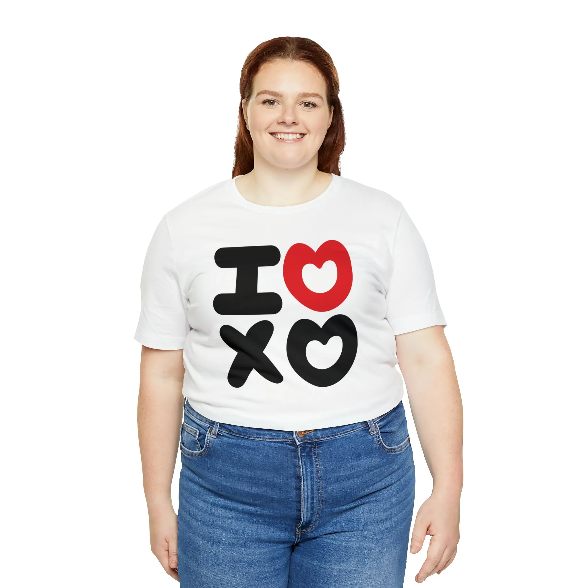 I Love XO Happy Valentine's Day T-Shirt | Sweetheart Love Tee |  Bella Canvas 3001 Unisex |  I Love You Short Sleeve Tshirt